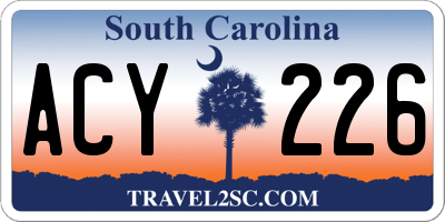 SC license plate ACY226