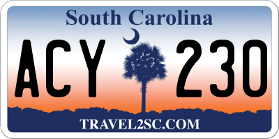 SC license plate ACY230