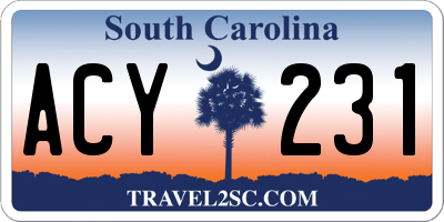 SC license plate ACY231