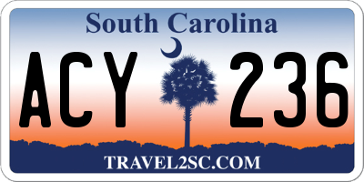 SC license plate ACY236
