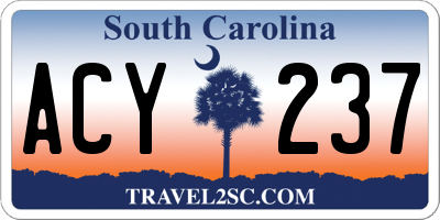 SC license plate ACY237