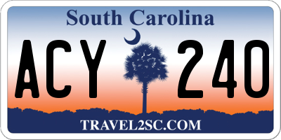 SC license plate ACY240