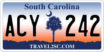 SC license plate ACY242