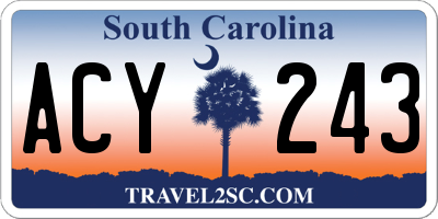 SC license plate ACY243