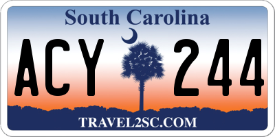 SC license plate ACY244