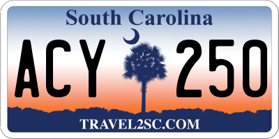 SC license plate ACY250