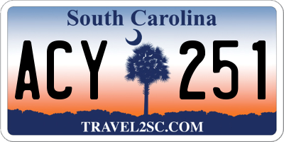 SC license plate ACY251
