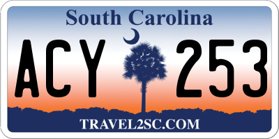 SC license plate ACY253