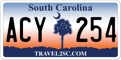 SC license plate ACY254