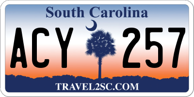SC license plate ACY257
