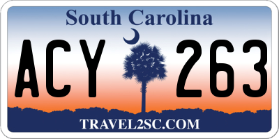 SC license plate ACY263