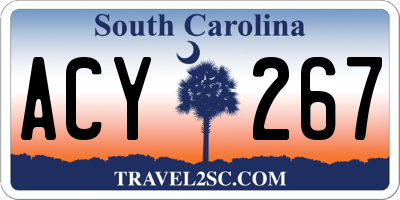 SC license plate ACY267