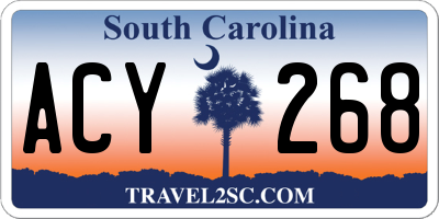 SC license plate ACY268