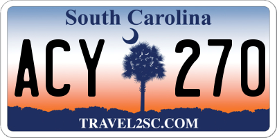 SC license plate ACY270