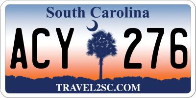 SC license plate ACY276