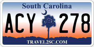 SC license plate ACY278