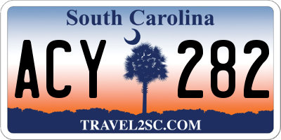 SC license plate ACY282
