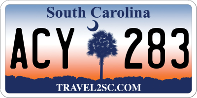 SC license plate ACY283