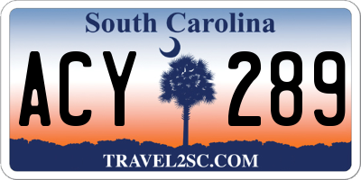 SC license plate ACY289