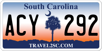 SC license plate ACY292