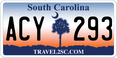 SC license plate ACY293