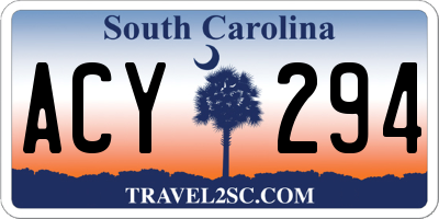 SC license plate ACY294