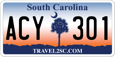 SC license plate ACY301