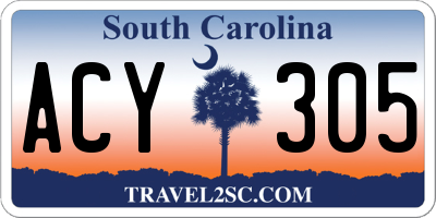 SC license plate ACY305