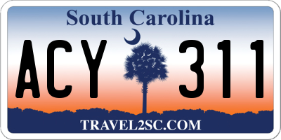 SC license plate ACY311