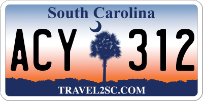 SC license plate ACY312