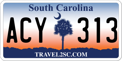 SC license plate ACY313