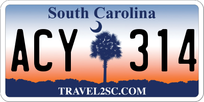 SC license plate ACY314