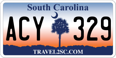 SC license plate ACY329