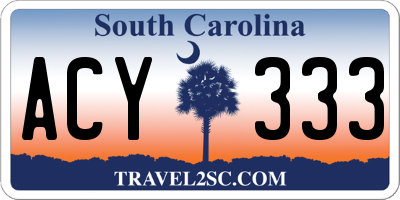 SC license plate ACY333