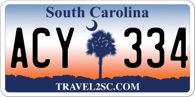 SC license plate ACY334