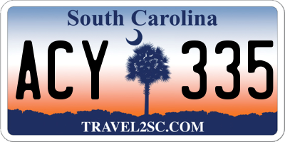 SC license plate ACY335