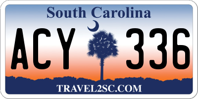 SC license plate ACY336
