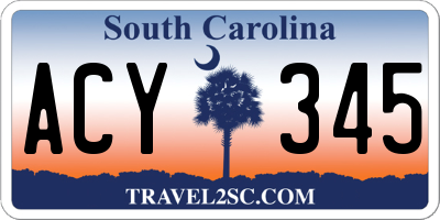 SC license plate ACY345