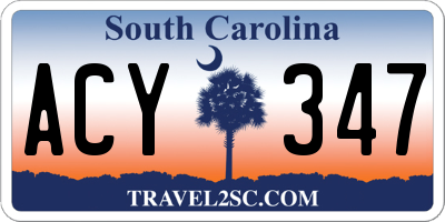 SC license plate ACY347