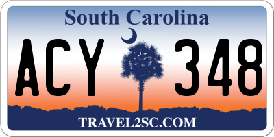SC license plate ACY348