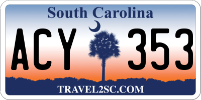 SC license plate ACY353