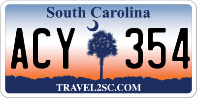 SC license plate ACY354