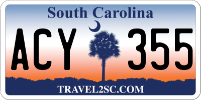 SC license plate ACY355
