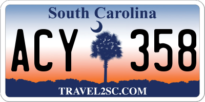 SC license plate ACY358
