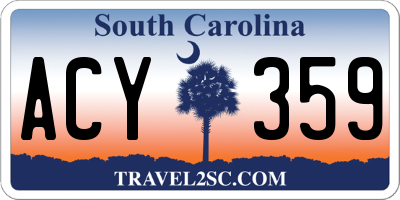 SC license plate ACY359