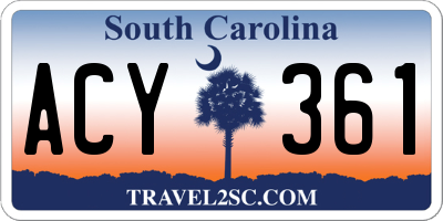 SC license plate ACY361