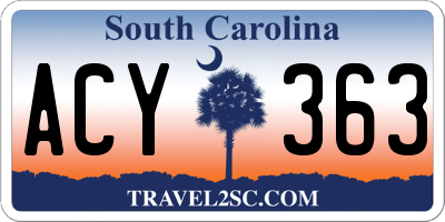 SC license plate ACY363