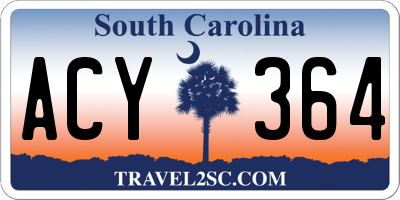 SC license plate ACY364