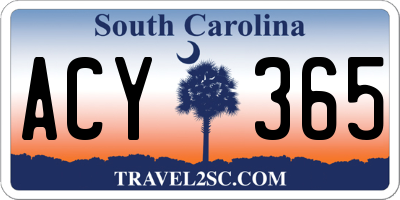 SC license plate ACY365
