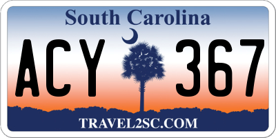 SC license plate ACY367